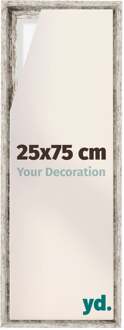Baklijst voor Canvas 25x75 cm - Wit Vintage - MDF - Lyon