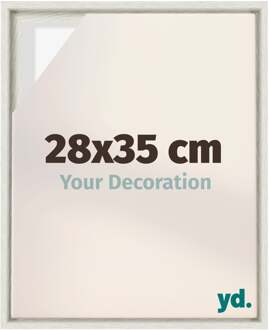 Baklijst voor Canvas 28x35 cm - White Wash - MDF - Lyon