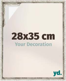 Baklijst voor Canvas 28x35 cm - Wit Vintage - MDF - Lyon
