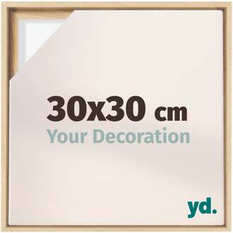 Baklijst voor Canvas 30x30 cm - Beuken - MDF - Lyon