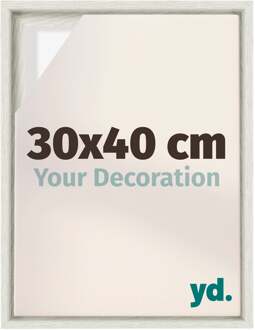 Baklijst voor Canvas 30x40 cm - White Wash - MDF - Lyon