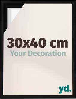 Baklijst voor Canvas 30x40 cm - Zwart Mat - MDF - Lyon