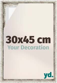 Baklijst voor Canvas 30x45 cm - Wit Vintage - MDF - Lyon
