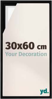 Baklijst voor Canvas 30x60 cm - Zwart Mat - MDF - Lyon