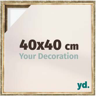 Baklijst voor Canvas 40x40 cm - Goud Antiek - MDF - Lyon