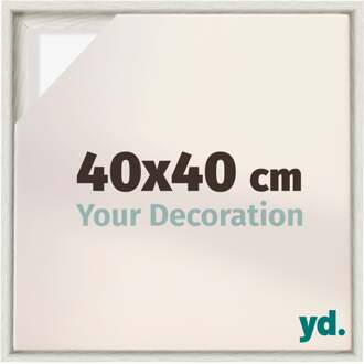 Baklijst voor Canvas 40x40 cm - White Wash - MDF - Lyon