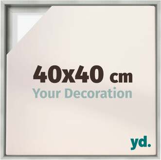 Baklijst voor Canvas 40x40 cm - Zilver Mat - MDF - Lyon