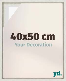 Baklijst voor Canvas 40x50 cm - White Wash - MDF - Lyon