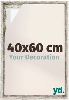 Baklijst voor Canvas 40x60 cm - Wit Vintage - MDF - Lyon