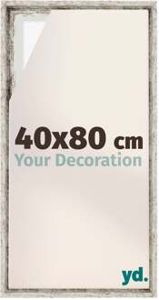 Baklijst voor Canvas 40x80 cm - Wit Vintage - MDF - Lyon