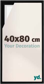 Baklijst voor Canvas 40x80 cm - Zwart Mat - MDF - Lyon