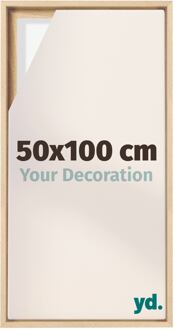 Baklijst voor Canvas 50x100 cm - Beuken - MDF - Lyon