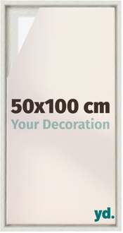 Baklijst voor Canvas 50x100 cm - White Wash - MDF - Lyon