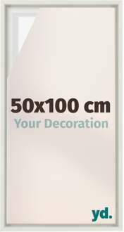 Baklijst voor Canvas 50x100 cm - Wit Mat - MDF - Lyon