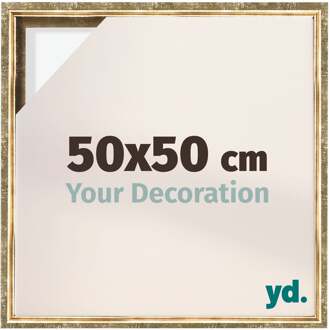 Baklijst voor Canvas 50x50 cm - Goud Antiek - MDF - Lyon