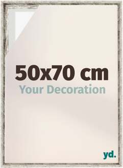 Baklijst voor Canvas 50x70 cm - Wit Vintage - MDF - Lyon