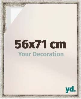 Baklijst voor Canvas 56x71 cm - Wit Vintage - MDF - Lyon