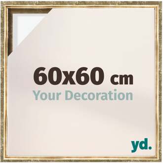 Baklijst voor Canvas 60x60 cm - Goud Antiek - MDF - Lyon