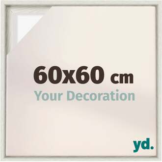 Baklijst voor Canvas 60x60 cm - White Wash - MDF - Lyon