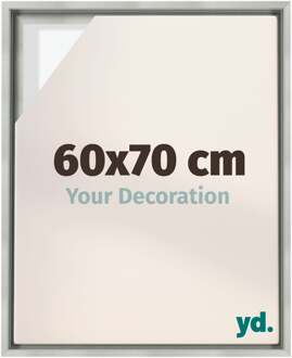 Baklijst voor Canvas 60x70 cm - Zilver Mat - MDF - Lyon