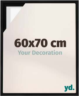 Baklijst voor Canvas 60x70 cm - Zwart Mat - MDF - Lyon
