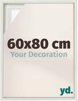 Baklijst voor Canvas 60x80 cm - Wit Mat - MDF - Lyon