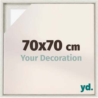 Baklijst voor Canvas 70x70 cm - White Wash - MDF - Lyon