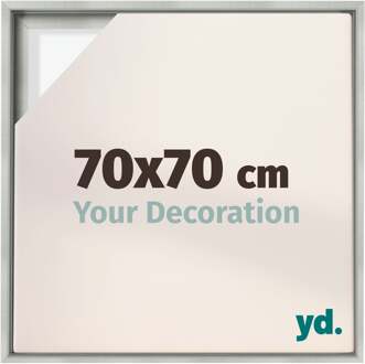 Baklijst voor Canvas 70x70 cm - Zilver Mat - MDF - Lyon