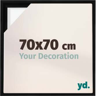 Baklijst voor Canvas 70x70 cm - Zwart Mat - MDF - Lyon