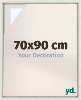 Baklijst voor Canvas 70x90 cm - White Wash - MDF - Lyon