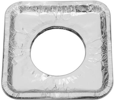Bakpapier 10Pc Gasfornuis Mat Gasfornuis Tin Papier Hittebestendig Aluminiumfolie Papier Cleaning Pad Keuken Accessoires plein