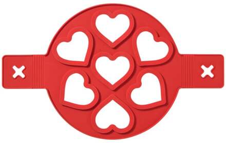 Bakring voor 7 pannenkoeken - hartje - groen