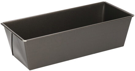 Bakvormen - 2x stuks - rechthoekig - antraciet grijs - 26 x 11 x 7,5 cm - staal - cakevorm