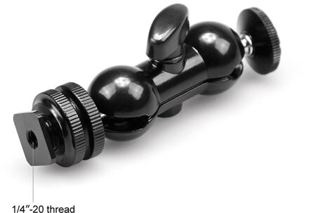 Bal hoofd Schoen Mount 1/4 ' Shoe Mount Dubbele Balhoofd 1/4" Statief Schroef multifunctionele voor LCD monitoren, led Licht, Microfoon