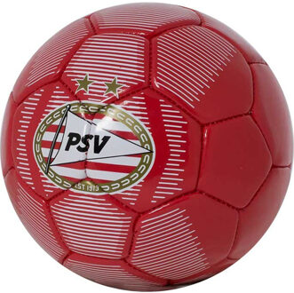 Bal psv leer middel rood lines