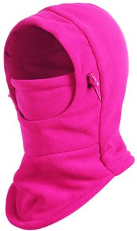Balaclava Hood Ski Gezichtsmasker Halswarmer Winter Fleece Hoed Voor Vrouwen En Mannen Zachte, comfortabel En Winddicht Fleece Balaclava dames licht roos rood