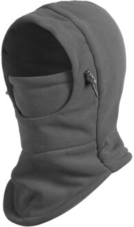 Balaclava Hood Ski Gezichtsmasker Halswarmer Winter Fleece Hoed Voor Vrouwen En Mannen Zachte, comfortabel En Winddicht Fleece Balaclava heren donker grijs