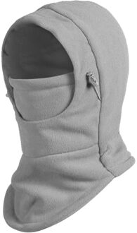 Balaclava Hood Ski Gezichtsmasker Halswarmer Winter Fleece Hoed Voor Vrouwen En Mannen Zachte, comfortabel En Winddicht Fleece Balaclava heren licht grijs