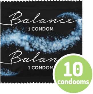 Balance 10 Condooms Transparant - 53 (omtrek 11-11,5 cm)