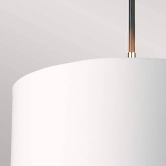 Balance hanglamp, zwart/nikkel gepolijst, witte kap wit, zwart/nikkel