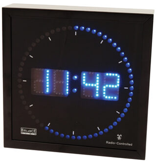 Balance He-clock-27 Aluminium Led Wandklok Zwart