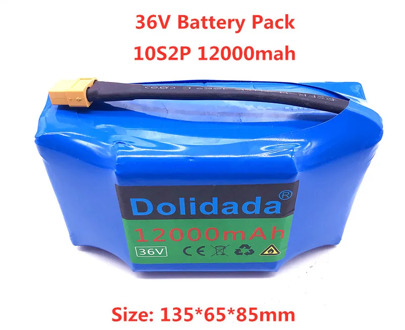 Balanced Scooter 36 V 12ah, 10s2p 36 V 12000 MAH Battery Pack, Automotive Battery, Prote 18650 Power battery pack
