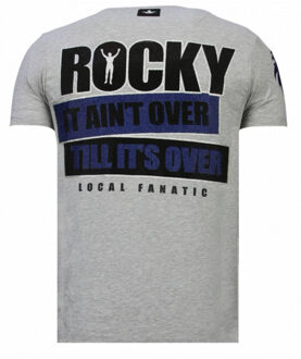 Balboa - Rhinestone T-shirt - Grijs - Maten: S