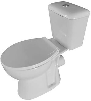 Balco duoblok staand toilet P-trap wit
