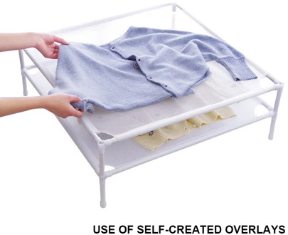 Balcony Mesh Drying Rack Stackable Sweater Drying Net Floor Type Multi-function Drying Rack Single Layer Household Drain Rack-30