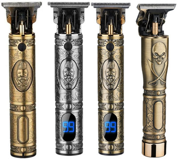 Bald Head Hair Clipper Trimmer T-Outliner Skeleton Heavy Hitter Shaving Cordless Haircut Cutter With 0 Mm T Blade Head