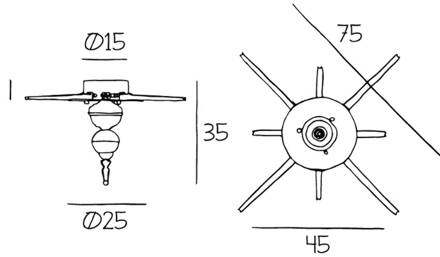 Baldakijn Flash Je Lampen Delux, zwart, 8 armen