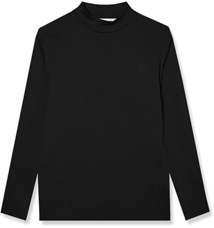 Baldessarini Basic Langarm Shirt met Opstaande Kraag en Logo Baldessarini , Black , Heren