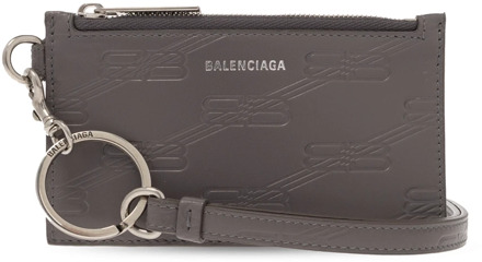 Balenciaga Bevestigd kaarthoesje Balenciaga , Gray , Heren - ONE Size