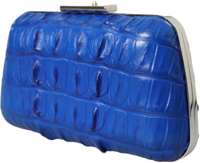 Balenciaga Blauwe Exotische Huidleren Schouder Crossbody Box Clutch Tas - maat